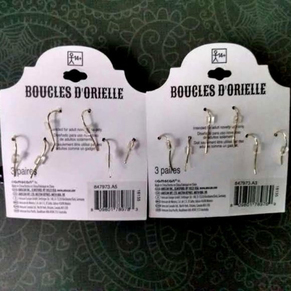 HAUNT COUTURE HALLOWEEN 6pc LOT SKELETON/SKULL/SPIDER WEB/DAY OF DEAD EARRINGS - Picture 5 of 9